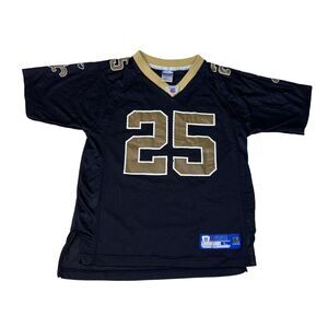 Kids Reggie Bush #25 New Orleans Saints Reebok NFL Football Jersey Sz Large